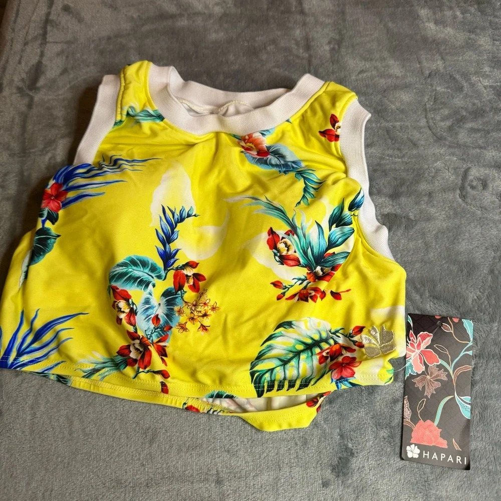 NWT Hapari Limoncello‎ Midkini Swim Top Juniors Medium